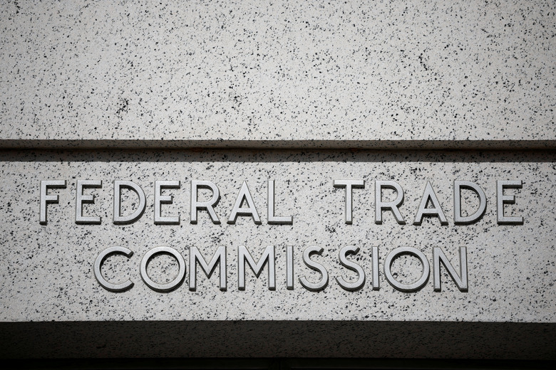 A view of signage at the Federal Trade Commission (FTC) headquarters in Washington, D.C., U.S., November 24, 2024. REUTERS/Benoit Tessier