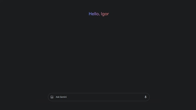 Gemini's interface says 