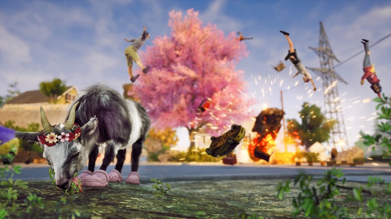 Goat Simulator 3's headbutting mayhem finally arrives to mobile