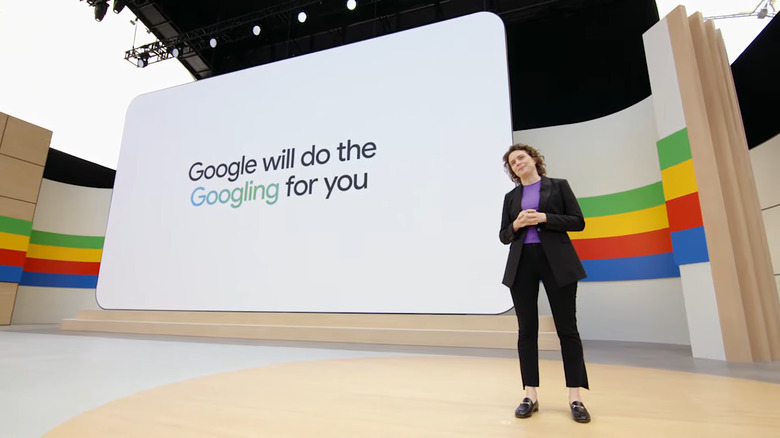 Google's Liz Reid onstage at Google I/O 2024.