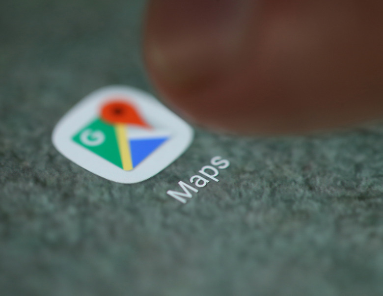 The Google Maps app logo is seen on a smartphone in this picture illustration taken September 15, 2017. REUTERS/Dado Ruvic/Illustration