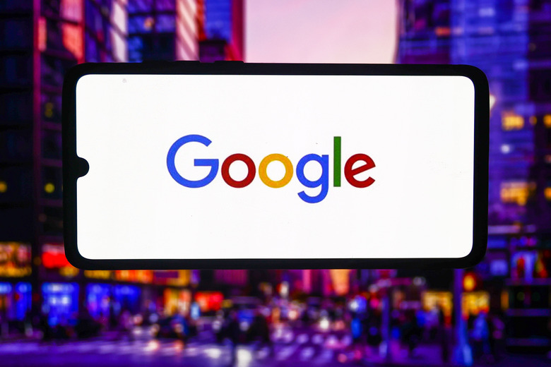 Google logo is screened on a mobile phone for illustration photo. Krakow, Poland on October 17th, 2024. (Photo by Beata Zawrzel/NurPhoto via Getty Images)