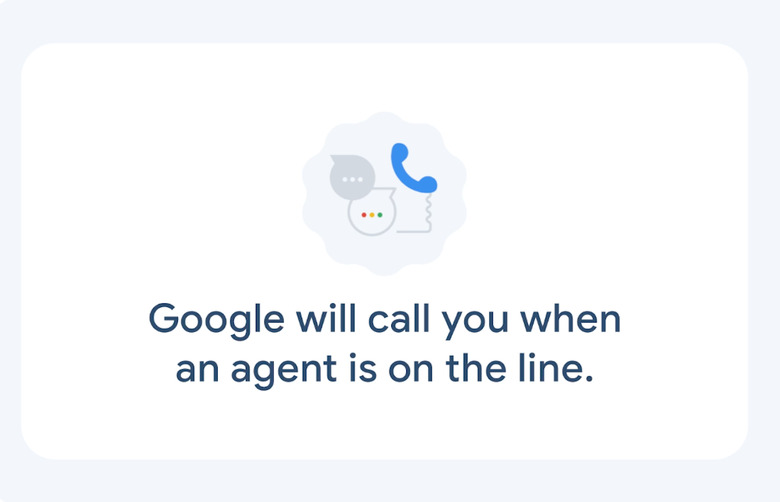 A screen grab of the Google Talk to a Representative feature. 