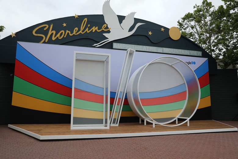 Google I/O 2023 logo at event