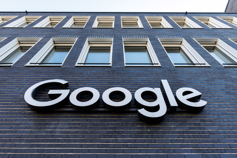 20 March 2025, Bavaria, Munich: The Google logo and lettering can be seen on the facade of the company's Munich headquarters on March 20, 2025 in Munich (Bavaria). The company's development center is located in Arnulfpark. More than 2,500 employees work for the US company at various locations in Germany. The parent company of Google LLC is Alphabet Inc. Photo: Matthias Balk/dpa (Photo by Matthias Balk/picture alliance via Getty Images)