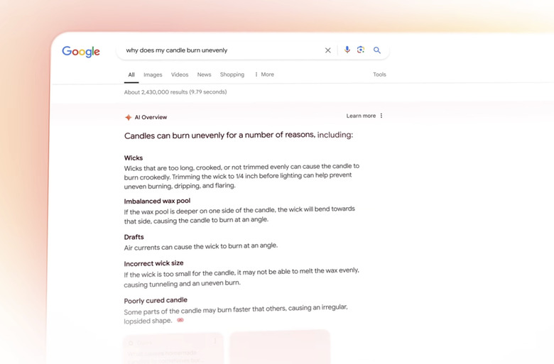 Screenshot of a Google Search results page with AI-generated answers.