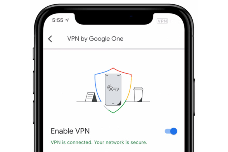 Google One VPN on iPhone