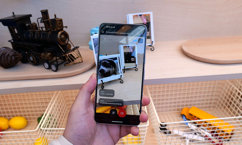 A photo of Google's Project Astra on the Pixel 8 Pro. 