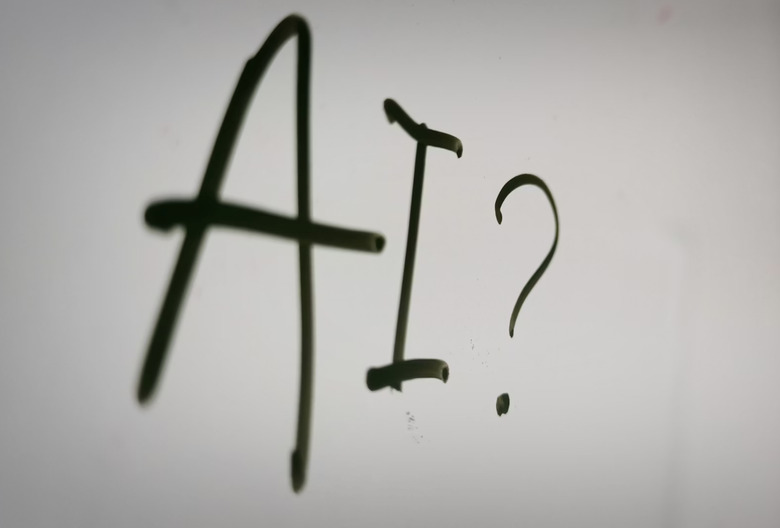 AI written on a whiteboard. 