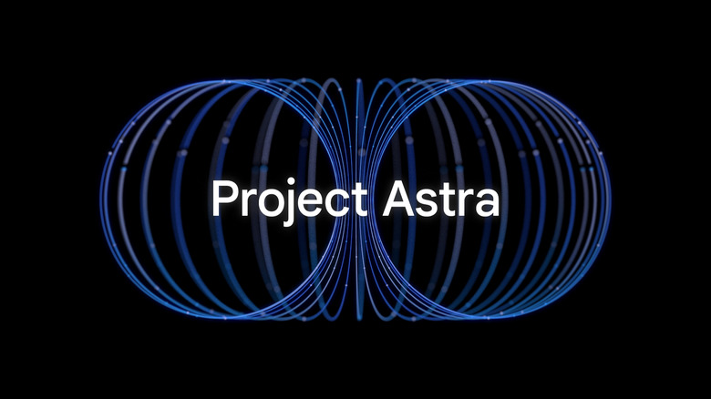A graphic with the words Project Astra with a series of overlapping circles in the background.