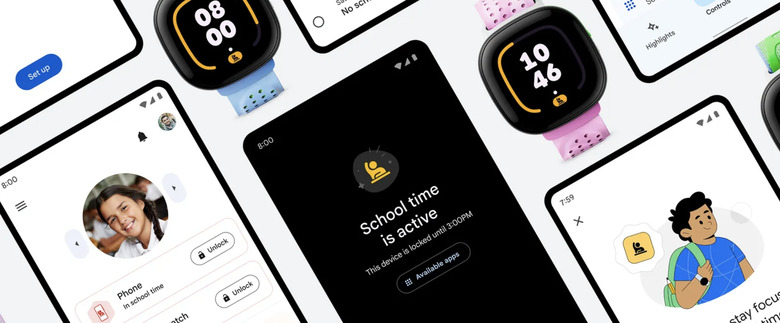 Graphic showing Google's School time feature