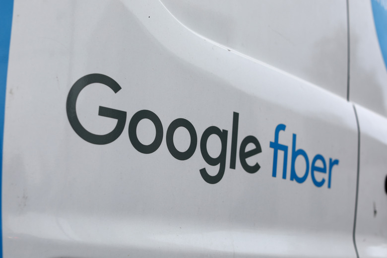 The back of a Google fiber instillation truck is pictures  Salt Lake City, Utah, U.S., September 28, 2017.       REUTERS/Mike Blake