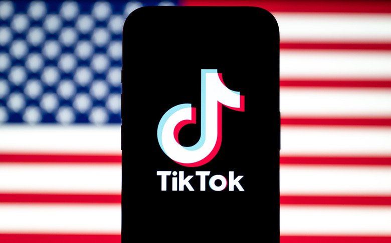 ANKARA, TURKIYE - MARCH 12: In this photo illustration logo of TikTok and U.S. flag are displayed in Ankara, Turkiye on March 12, 2024. (Photo by Omer Taha Cetin/Anadolu via Getty Images)