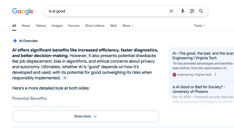 A screenshot of an AI overview for the query 