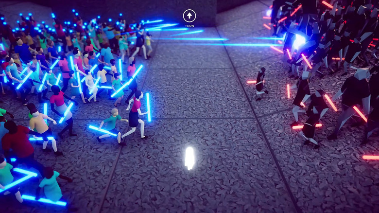Lightsaber battle in 'Humanity'
