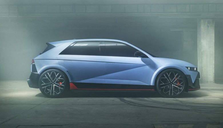 Hyundai's Ioniq 5 N shown from the side.