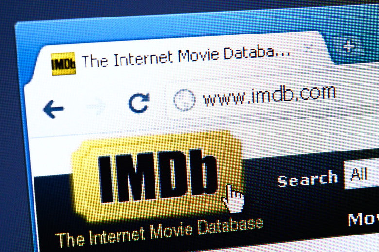 Izmir, Turkey - March 16, 2011: Close up of IMDb\'s main page on the web browser. IMDb is the the most popular internet movie database worldwide.