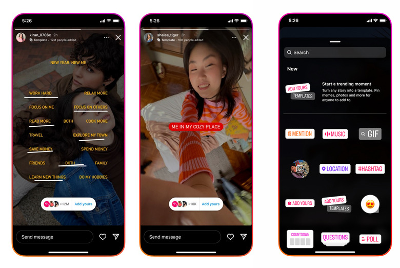 Instagram Add Yours templates