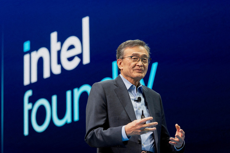 FILE PHOTO: Intel's CEO Lip-Bu Tan speaks at the company's Annual Manufacturing Technology Conference in San Jose, California, U.S. April 29, 2025.  REUTERS/Laure Andrillon/File Photo