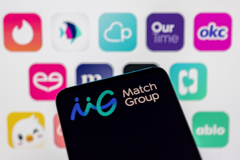 Match Group logo and their app brands are seen in this illustration taken, May 1, 2022. REUTERS/Dado Ruvic/Illustration