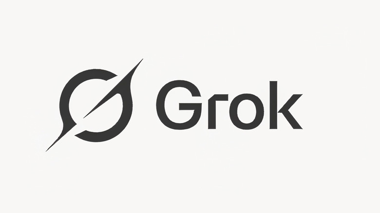 Logo for X's AI chatbot, Grok.
