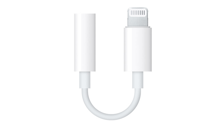 Apple lightning to headphone jack.