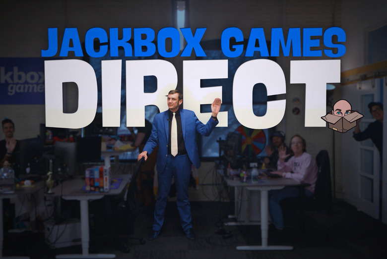 A man standing in front of a logo.