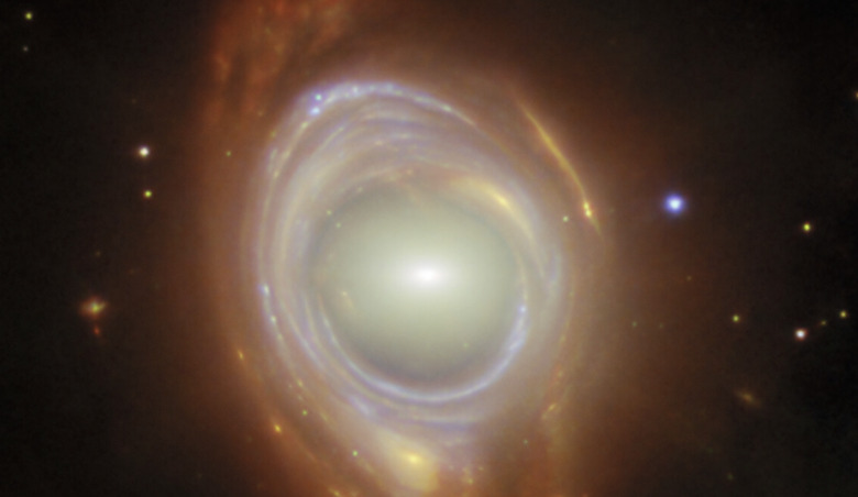 An Einstein ring captured by the James Webb Telescope.