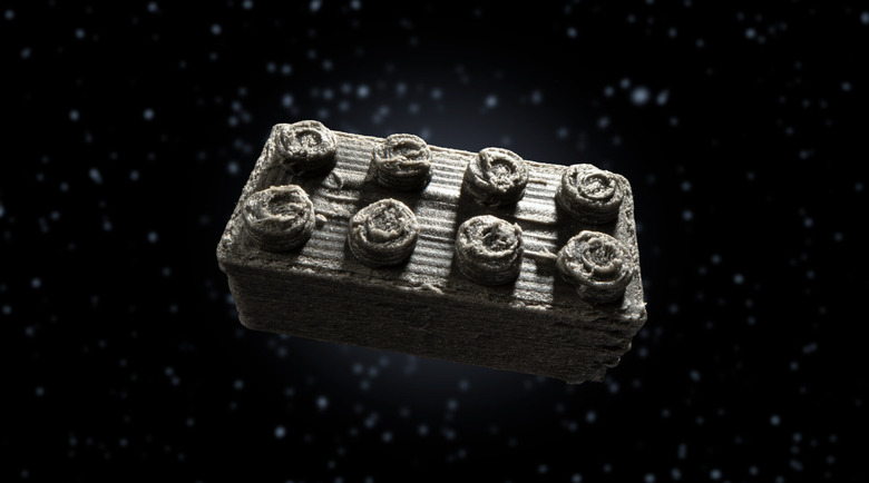 A Lego brick in space,