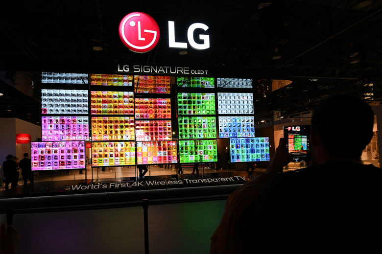 LAS VEGAS, NEVADA - JANUARY 10: LG's 4K Wireless Transparent TVs are seen at CES 2024, the world's largest annual consumer technology trade on January 10, 2024 at the Las Vegas Convention Center in Las Vegas, Nevada, United States. (Photo by Tayfun Coskun/Anadolu via Getty Images)