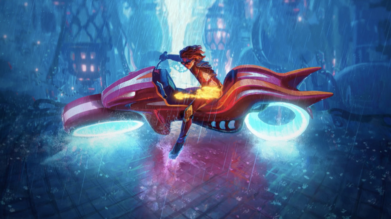Screenshot from the trailer for Magic The Gathering Aetherdrive