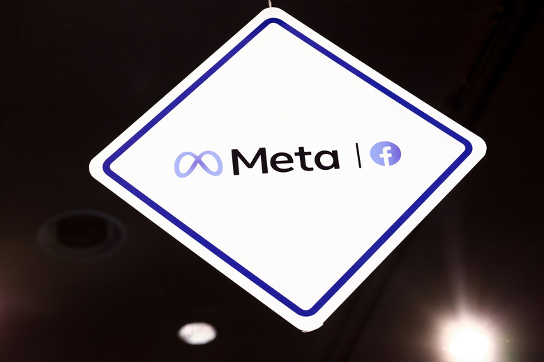 Meta and Facebook logo is seen during the 16th European Economic Congress at the International Congress Centre in Katowice, Poland on May 07, 2024. (Photo by Beata Zawrzel/NurPhoto via Getty Images)