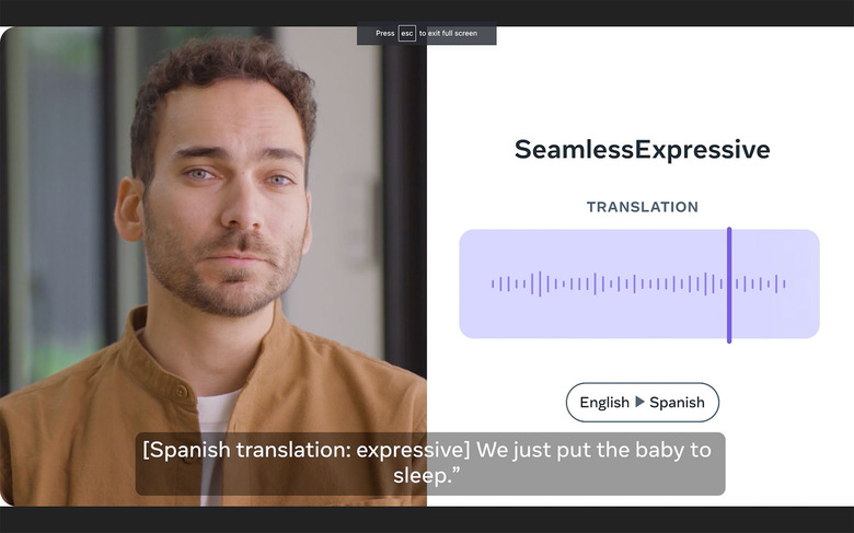 Meta AI SeamlessExpressive demo