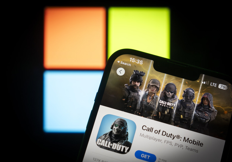 The Acitvision Blizzard Call of Duty game is seen in the Apple App Store in this photo illustration on 13 March, 2023 in Warsaw, Poland. (Photo by Jaap Arriens/NurPhoto via Getty Images)
