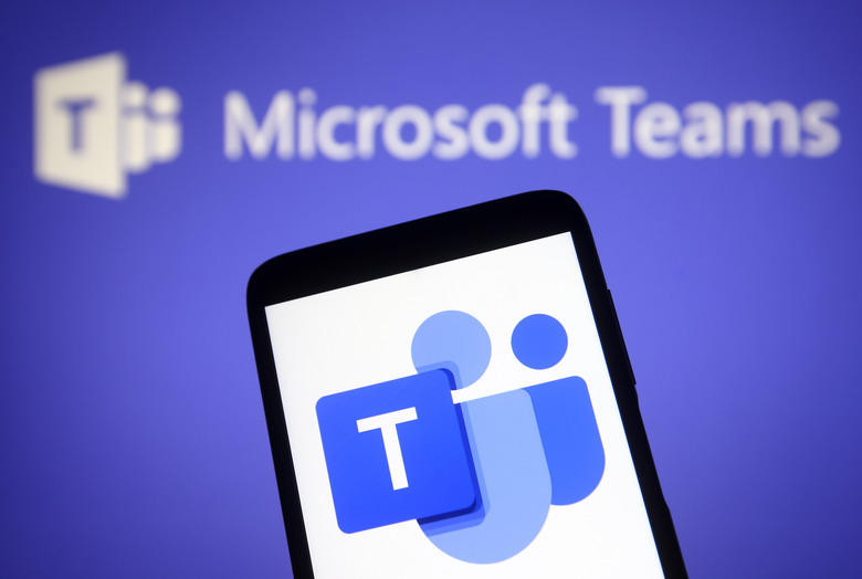 UKRAINE - 2021/06/26: In this photo illustration a Microsoft Teams logo is seen on a smartphone and a pc screen. (Photo Illustration by Pavlo Gonchar/SOPA Images/LightRocket via Getty Images)