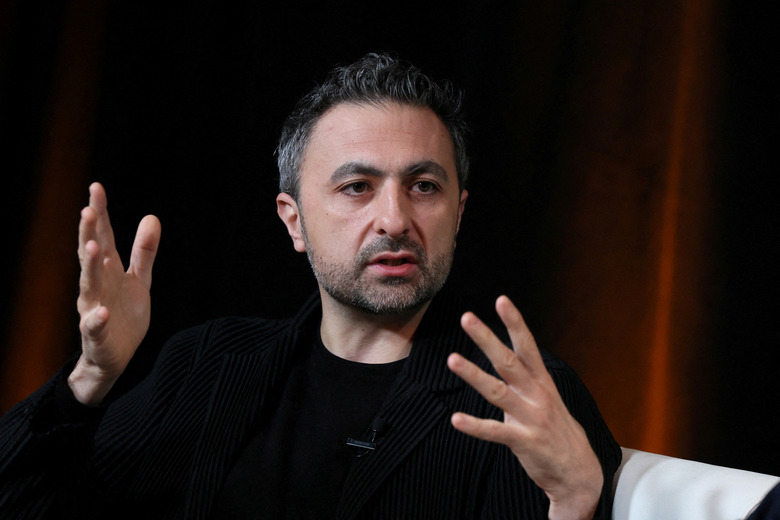FILE PHOTO: Mustafa Suleyman CEO and co-founder of Inflection AI speaks during the Axios BFD event in New York City, U.S., October 12, 2023. REUTERS/Brendan McDermid/File Photo