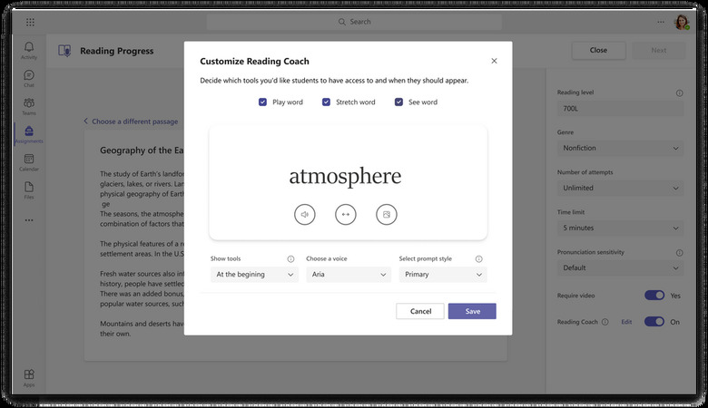 Microsoft AI Reading Coach