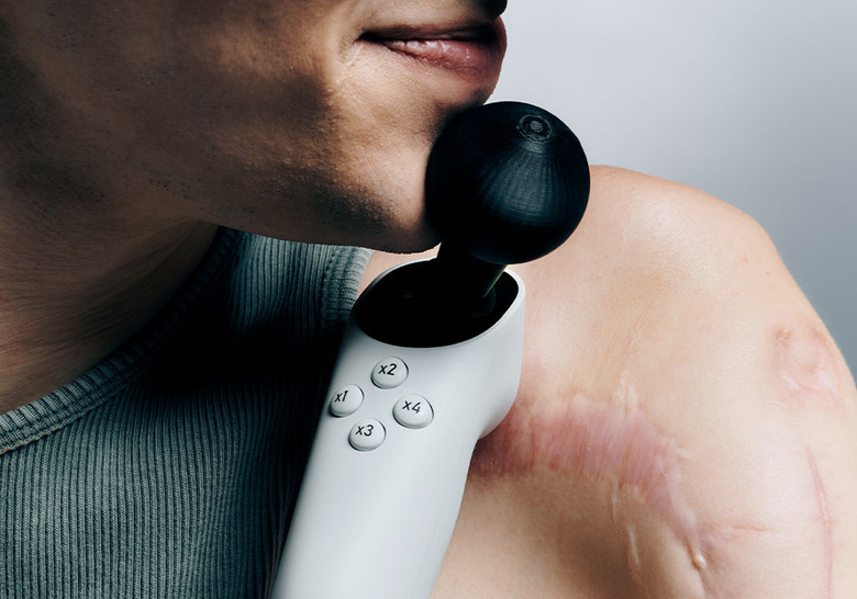 A controller being used for chin control.