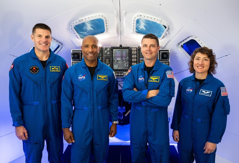 Crew for the Artemis 2 moon mission: NASA astronauts Reid Wiseman, Victor Glover, and Christina Hammock Koch, and CSA astronaut Jeremy Hansen.