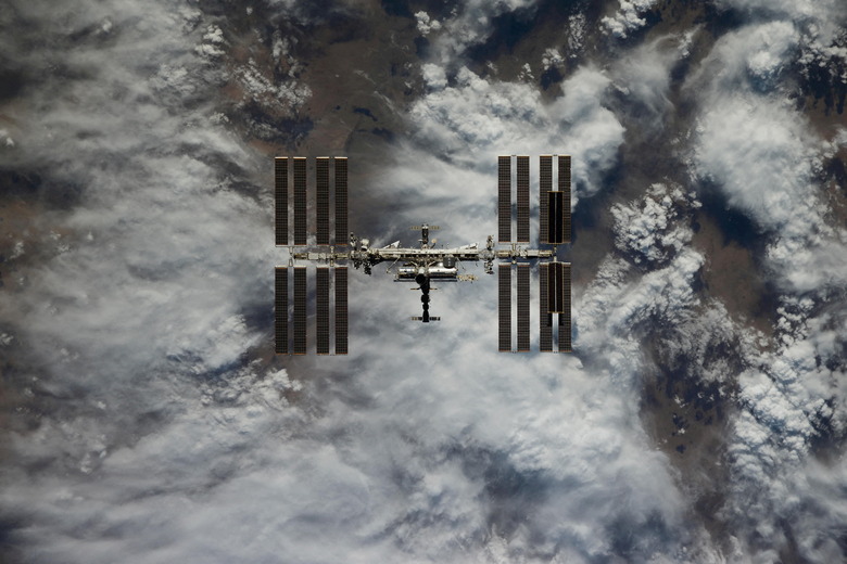 The International Space Station (ISS) is photographed by Expedition 66 crew member Roscosmos cosmonaut Pyotr Dubrov from the Soyuz MS-19 spacecraft, in this image released April 20, 2022. Pyotr Dubrov/Roscosmos/Handout via REUTERS ATTENTION EDITORS - THIS IMAGE HAS BEEN SUPPLIED BY A THIRD PARTY. MANDATORY CREDIT.