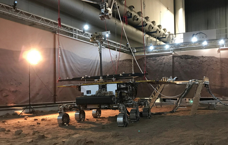 A rover on a fake Mars.