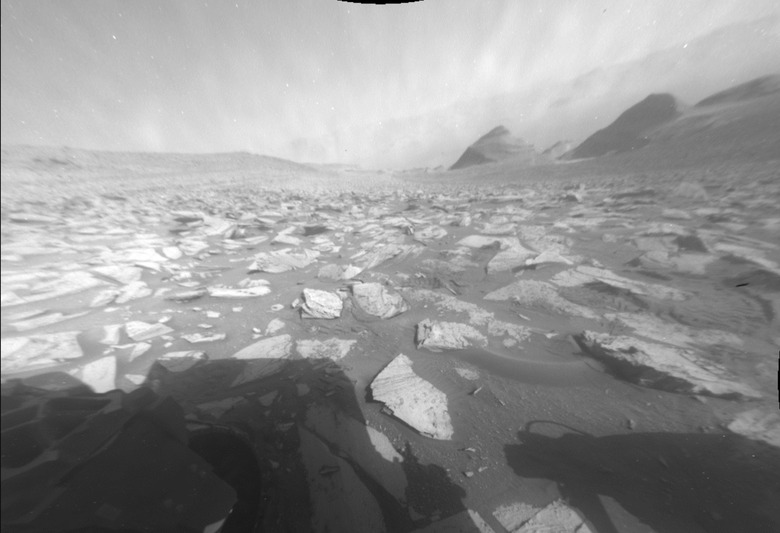 A still from Curiosity's recording of a Martian day