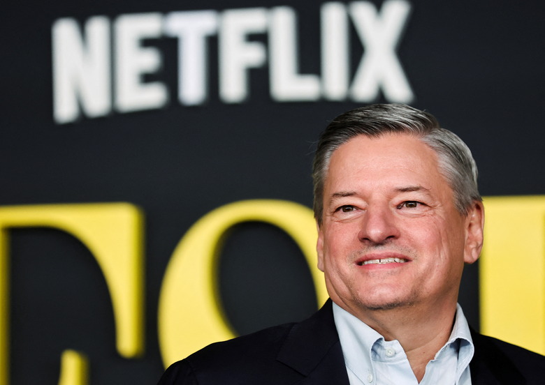 CEO of Netflix Ted Sarandos attends the red carpet premiere of the Netflix movie 
