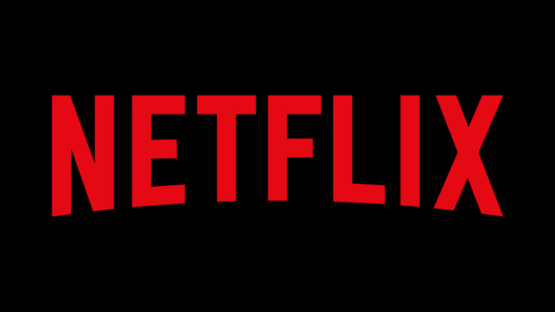 Netflix logo against a black background.