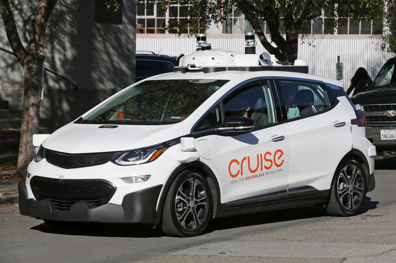 A self-driving GM Bolt EV is seen during a media event where Cruise, GM's autonomous car unit, showed off its self-driving cars in San Francisco, California, U.S. November 28, 2017. 