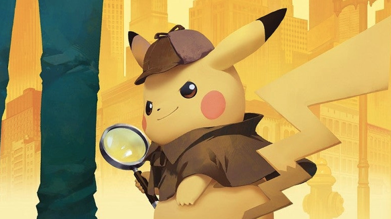 A Pikachu holding a magnifying glass.