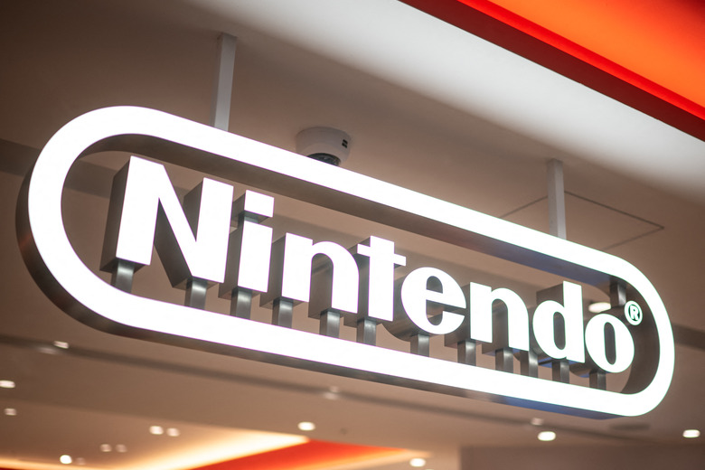 A Nintendo logo is pictured at its store in Shibuya district of Tokyo on May 2, 2024. (Photo by Philip FONG / AFP) (Photo by PHILIP FONG/AFP via Getty Images)