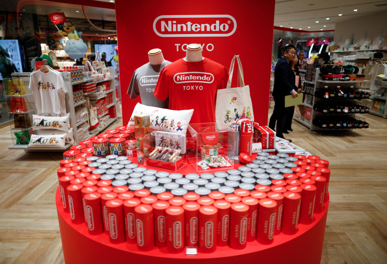 Nintendo's game character items and goods are displayed at Nintendo Tokyo, the first-ever Nintendo official store in Japan, at at SHIBUYA PARCO department store and shopping mall complex, during a press preview in Tokyo, Japan November 19, 2019.  REUTERS/Issei Kato