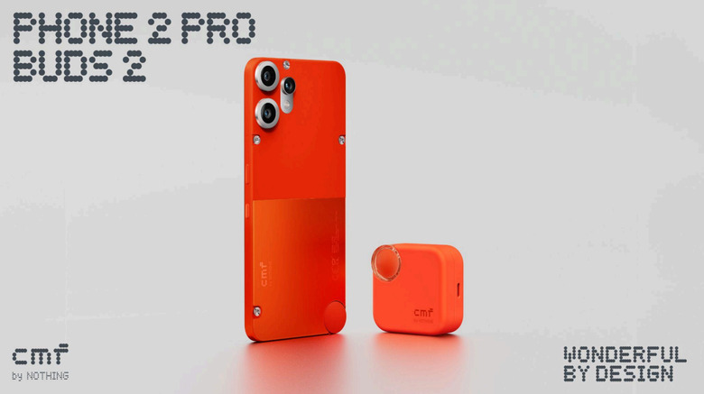 A smartphone and earbuds.