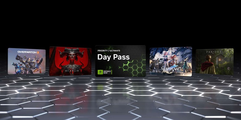 NVIDIA GeForce Now key art including text reading 